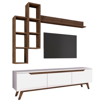 Obývacia stena MOLO biela/orech 6