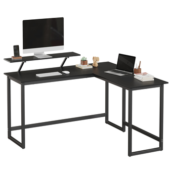 Rohový písací stôl MONA II čierna 3