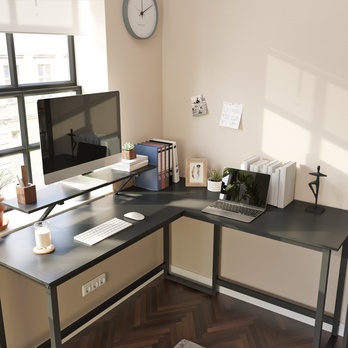 Rohový písací stôl MONA II čierna 8