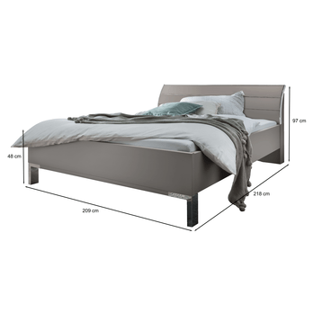 Posteľ MONACO II sivá, 200x200 cm 4