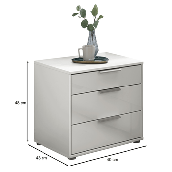 Nočný stolík MONACO biela, šírka 40 cm 2