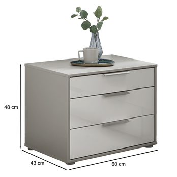Nočný stolík MONACO sivá, šírka 60 cm 2