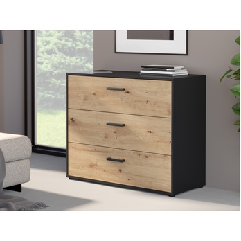 Komoda  MONESSA dub artisan/čierna 1