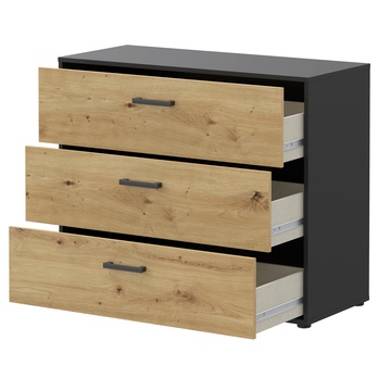 Komoda  MONESSA dub artisan/čierna 2