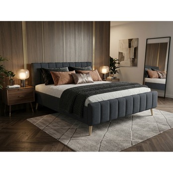 Posteľ s roštom MONKEY sivá 99, 160x200 cm 1