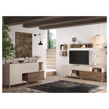 Komoda  MONOCA 2 krémová/orech 1