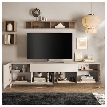 TV komoda  MONOCA 2 krémová/orech 2