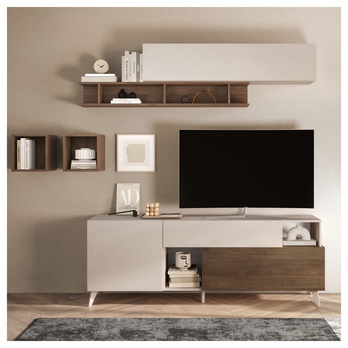 TV komoda  MONOCA krémová/orech 1