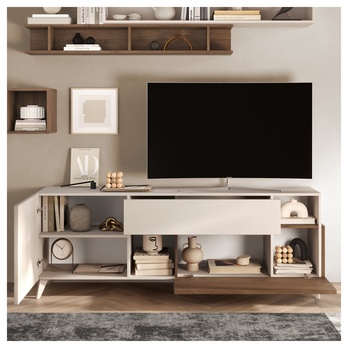 TV komoda  MONOCA krémová/orech 2