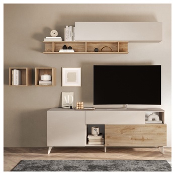 TV komoda  MONOCA krémová/dub 1