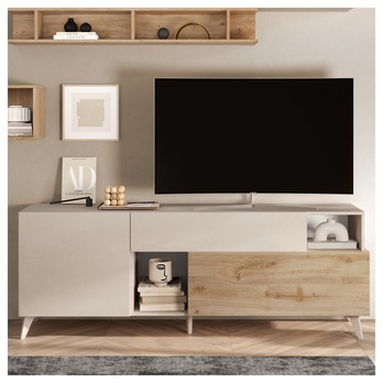 TV komoda  MONOCA krémová/dub 3