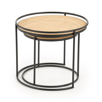 Konferenčný stolík MONODU prírodná/čierna, sada 2 ks 1