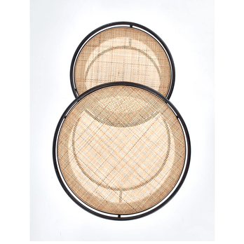 Konferenčný stolík MONODU prírodná/čierna, sada 2 ks 2