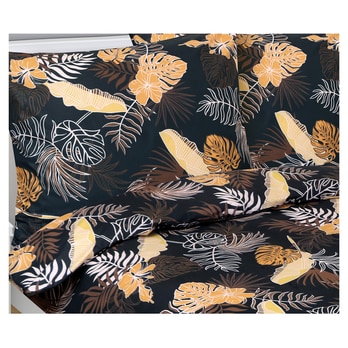 Posteľná bielizeň MONSTERA čierna/oranžová/biela, 70x90 a 140x200 cm 4