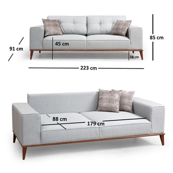 Pohovka MONTANA sivá 3