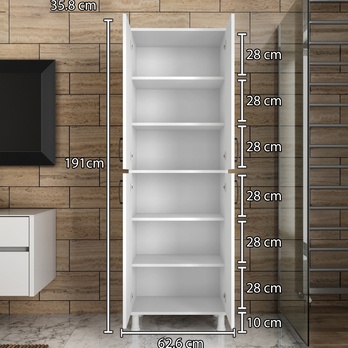 Viacúčelová skriňa MOO biela 6