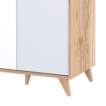 Šatníková skriňa MOOD biela/sivá/dub castello 4