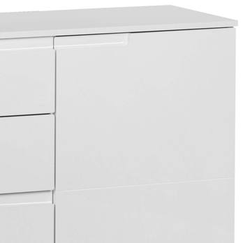 Komoda MOON 4 biela/biela vysoký lesk 2