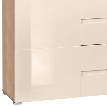 Komoda MOON 4 dub sonoma/béžová vysoký lesk 3