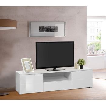 TV komoda MOON biela vysoký lesk 1