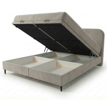 Posteľ s matracom MOREVIEW sivobéžová, 140x200 cm 2