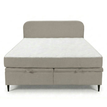 Posteľ s matracom MOREVIEW sivobéžová, 140x200 cm 4