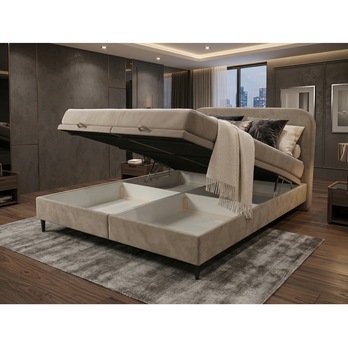 Posteľ s matracom MOREVIEW taupe, 140x200 cm 3