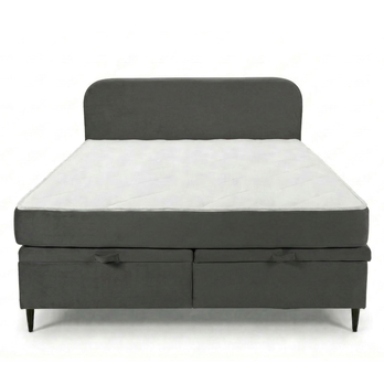 Posteľ s matracom MOREVIEW tmavosivá, 140x200 cm 4