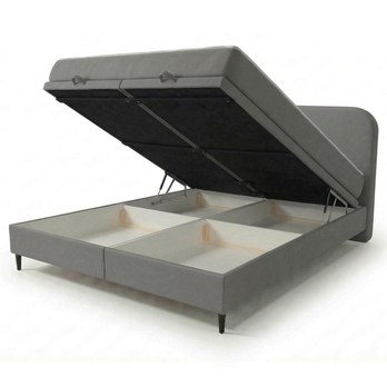 Posteľ s matracom MOREVIEW sivá, 140x200 cm 2