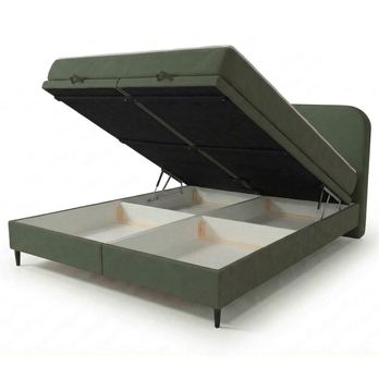 Posteľ s matracom MOREVIEW olivová, 160x200 cm 2