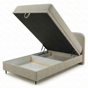 Posteľ s matracom MOREVIEW sivobéžová, 120x200 cm 2