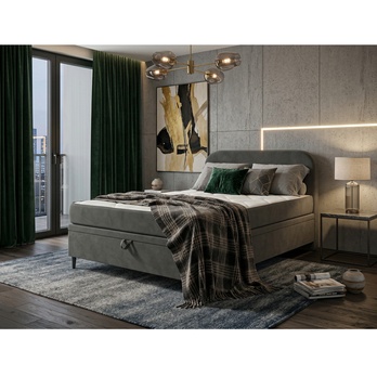 Posteľ s matracom MOREVIEW tmavosivá, 120x200 cm 1