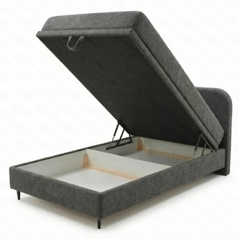 Posteľ s matracom MOREVIEW tmavosivá, 120x200 cm 2