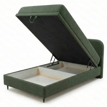 Posteľ s matracom MOREVIEW olivová, 120x200 cm 2