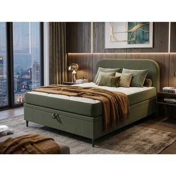 Posteľ s matracom MOREVIEW olivová, 120x200 cm 1