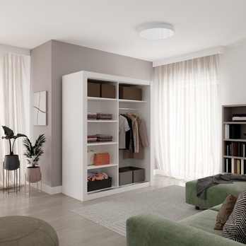 Šatníková skriňa MORTEN biela 3