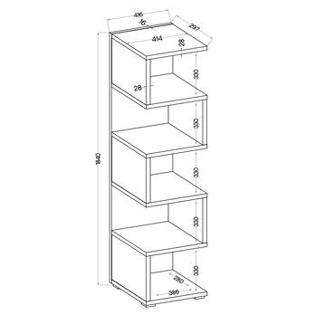 Regál MORTEN sivá 2