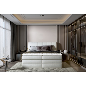 Posteľ boxspring MORYEN sivobéžová, 180x200 cm 1