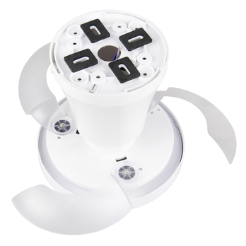 Stropné LED svietidlo s ventilátorom MOSS biela 6