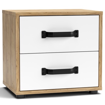 Nočný stolík MOSSO MO1 dub craft/biela 2