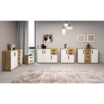 Komoda MOSSO MO3 dub craft/biela 1