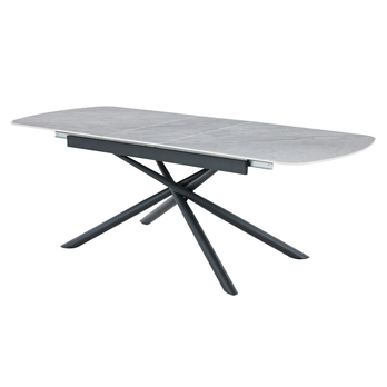 Jedálenský stôl MOSTAR sivý mramor/čierna 2