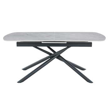 Jedálenský stôl MOSTAR sivý mramor/čierna 3