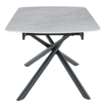 Jedálenský stôl MOSTAR sivý mramor/čierna 5