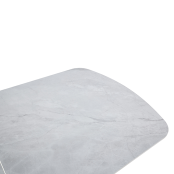 Jedálenský stôl MOSTAR sivý mramor/čierna 7