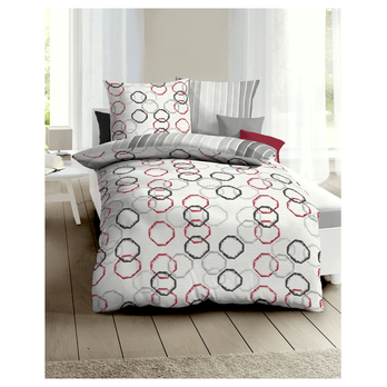 Posteľná bielizeň MOVEMENT ANTHRAZIT červená/sivá, 70x90 a 140x200 cm 1