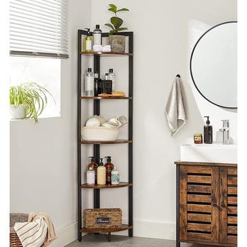 Regál MULTI hnedá/čierna 1