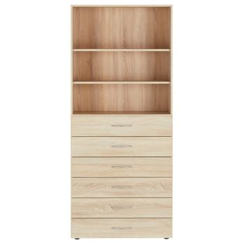 Viacúčelová komoda MULTIRAUMKONZEPT 644, dub sägerau, 80 cm 2