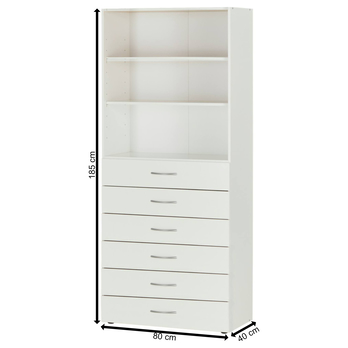Viacúčelová komoda MULTIRAUMKONZEPT 644, biela, 80 cm 5