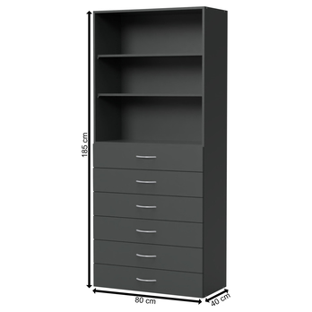 Viacúčelová komoda MULTIRAUMKONZEPT 644, grafit 1